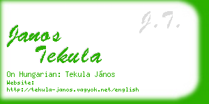 janos tekula business card